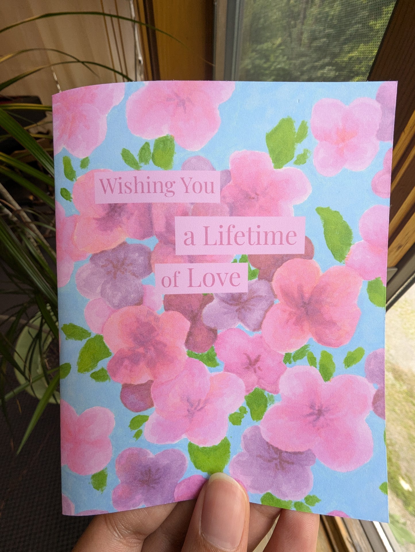 Wishing You a Lifetime of Love – Floral Wedding Card