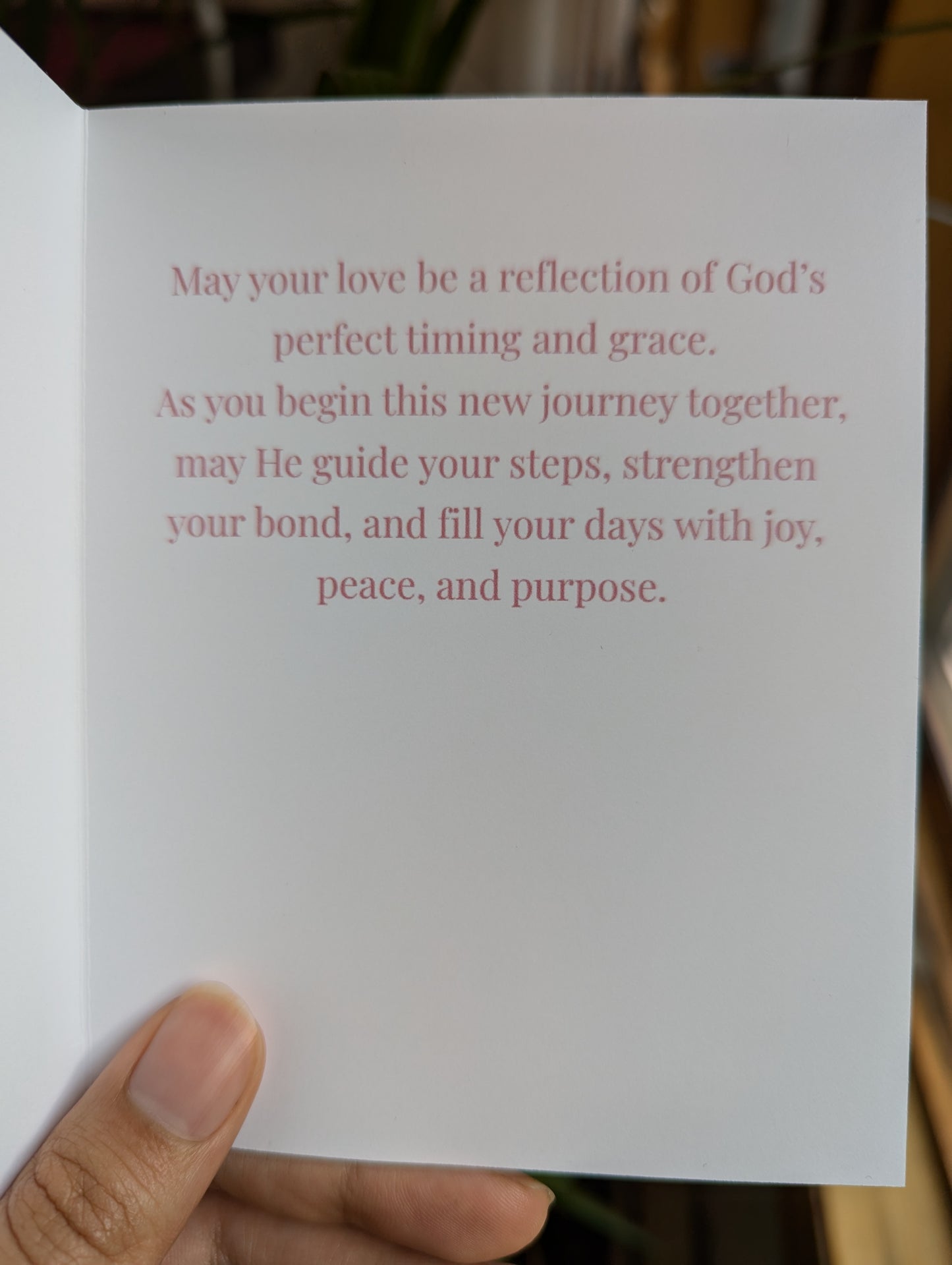 In His Time, You Found Each Other – Christian Wedding Card with Butterflies and Floral Design