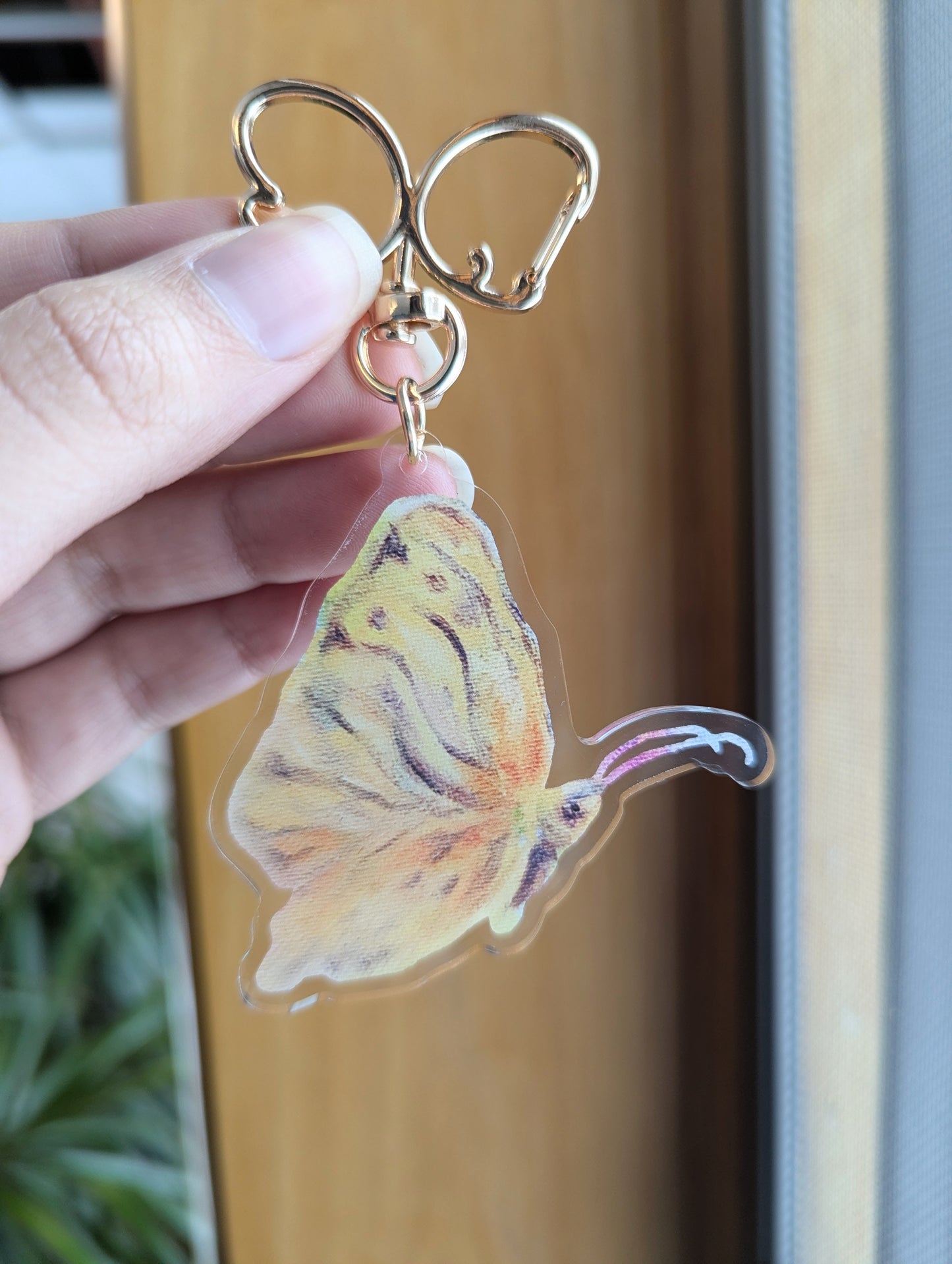 Acrylic Keychain - Yellow Butterfly