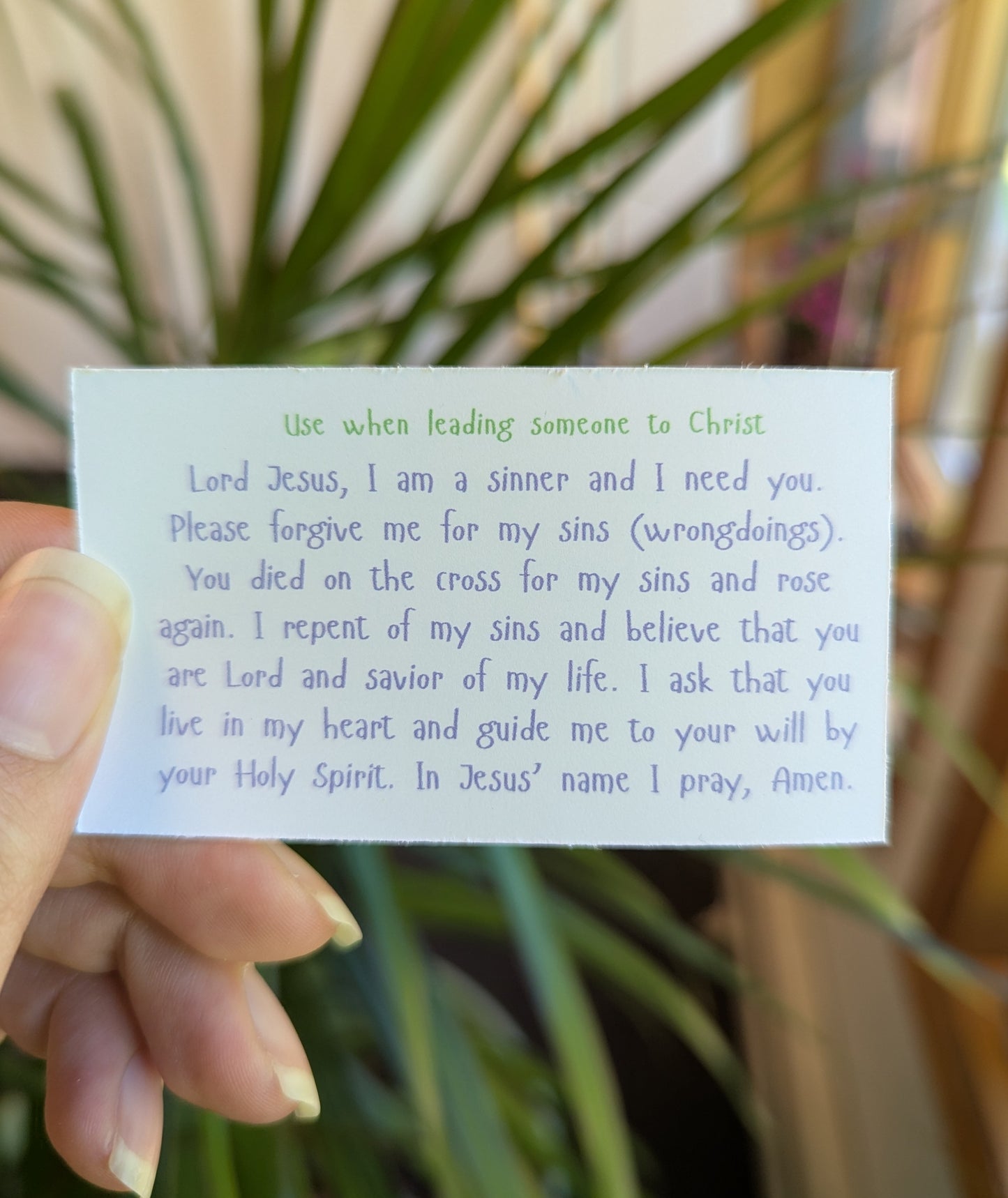Baptism & Salvation Guide Card Set - Printed on Cardstock