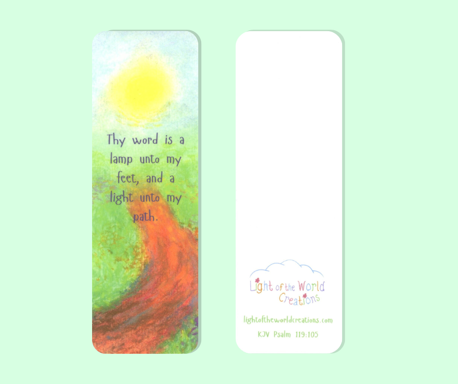 Psalm 119:105 Bible Verse Bookmark | Christian Gift & Scripture Art