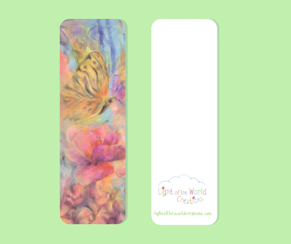 Moth and Butterfly Meet – Floral Scripture Bookmark
