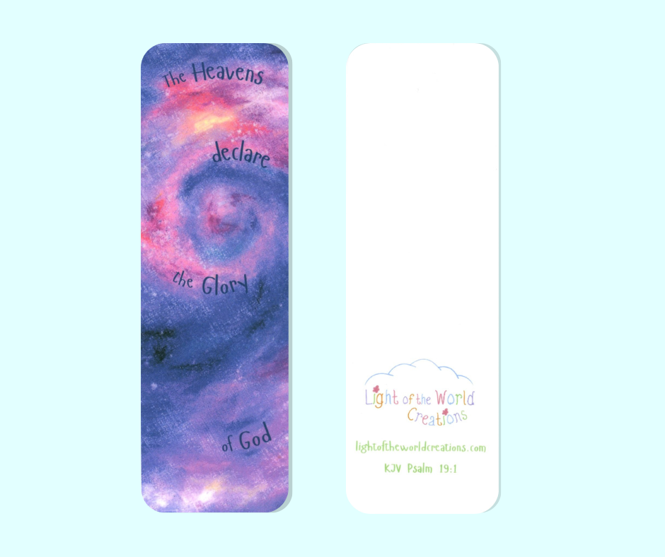 Swirling Galaxy Bookmark – Cosmic Space-Themed Art for Book Lovers