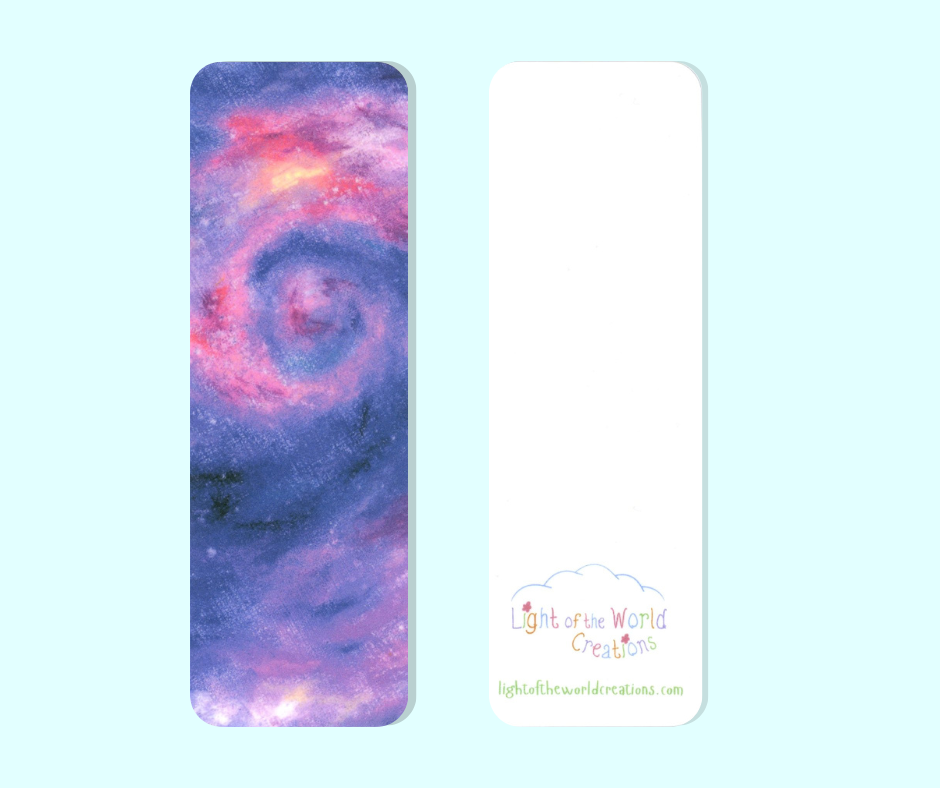 Swirling Galaxy Bookmark – Cosmic Space-Themed Art for Book Lovers