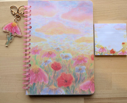 Smart Ring Binder Notebook - Wildflower Field