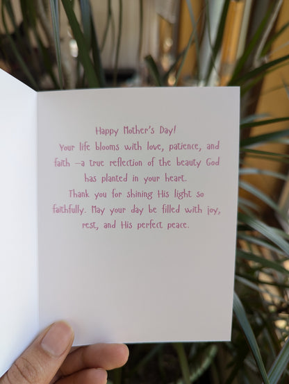 “A Faith Like Hers” Christian Mother’s Day Card | Prayer-Inspired Art for Mom