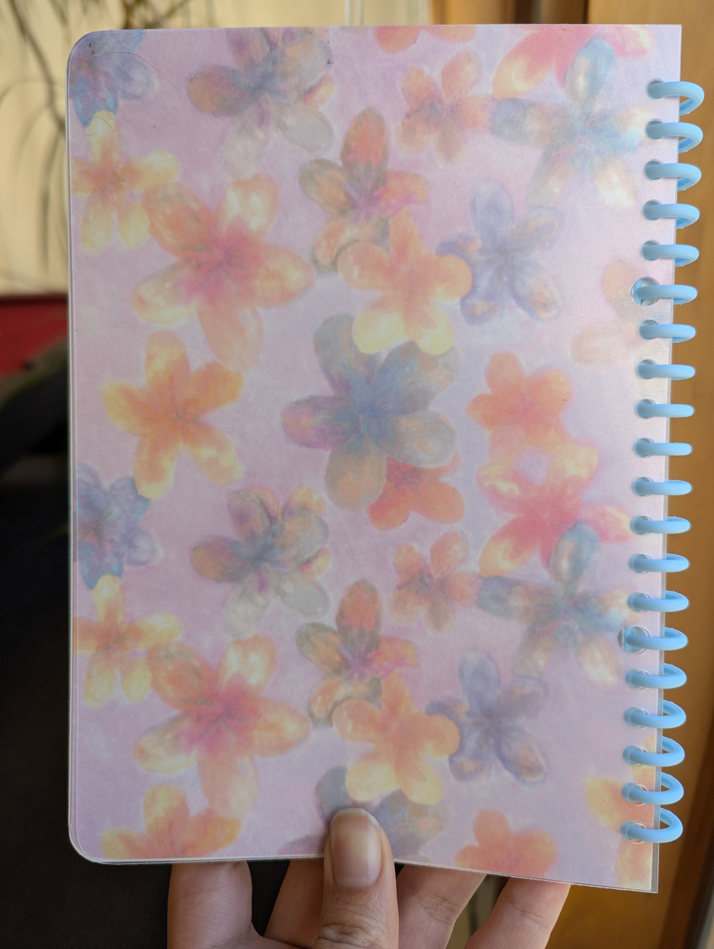 Smart Ring Binder Notebook - Blue and Silver Florals