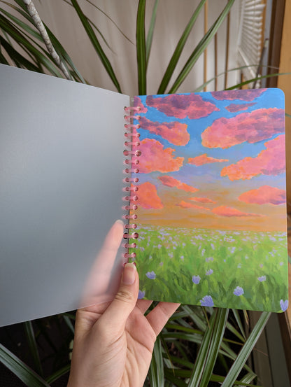 Smart Ring Binder Notebook - Cotton Candy Skies in Heaven