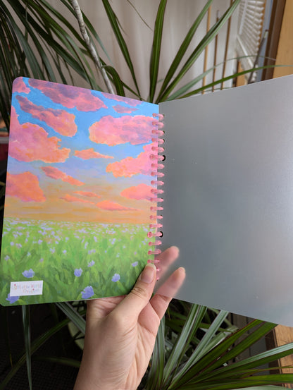 Smart Ring Binder Notebook - Cotton Candy Skies in Heaven