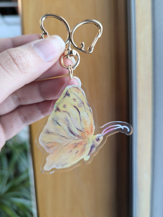 Acrylic Keychain - Yellow Butterfly