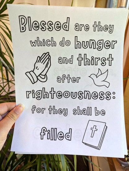 3 Christian Contentment Coloring Pages | Printable Bible Activity