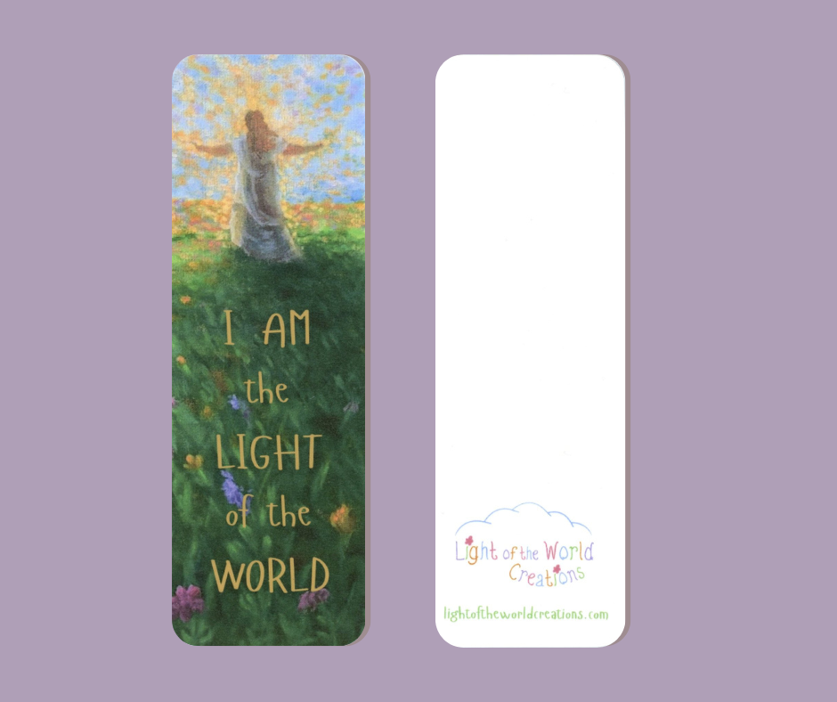 Christian Bookmark – I AM the Light of the World - Faith Gift