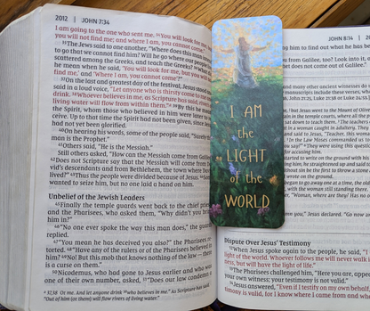 Christian Bookmark – I AM the Light of the World - Faith Gift