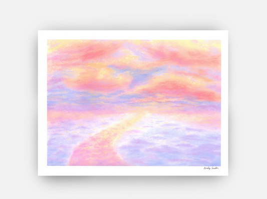 Dreamy Path Under Cotton Candy Skies