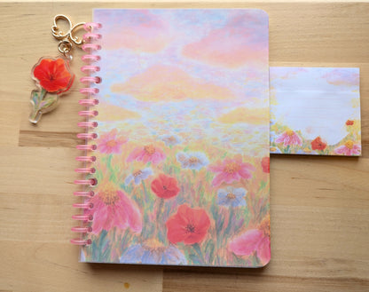 Smart Ring Binder Notebook - Wildflower Field