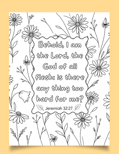 With God Nothing Is Impossible Coloring Pages Set of 3 Printable