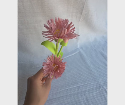 Handmade Paper Aster Flower Stalks – Realistic Floral Decor Inspired by God's Creation